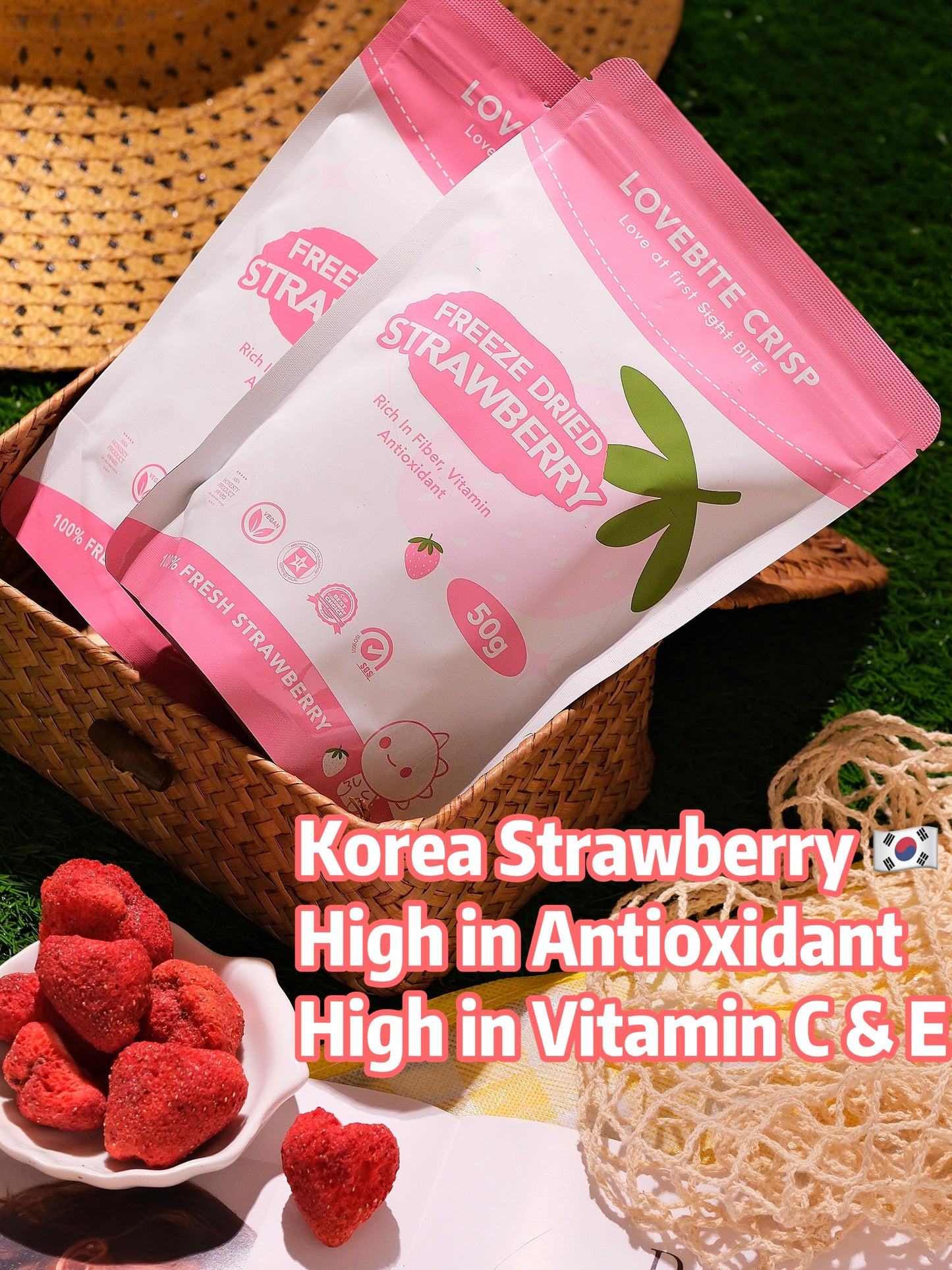 [50G] Freeze dried Strawberries